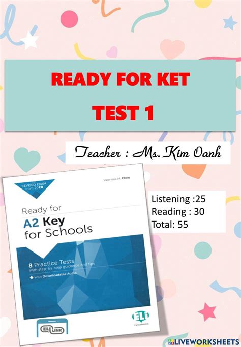 Ready For Ket Test 1 Worksheet Live Worksheets