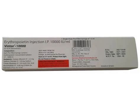 Vintor Pfs Recombinant Human Erythropoietin Alfa Injection