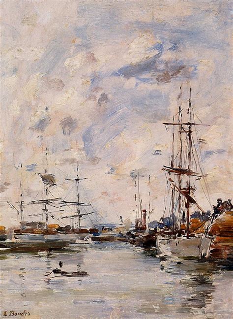 The Deauville Basin 1892 1896 Painting Eugene Louis Boudin Oil Paintings