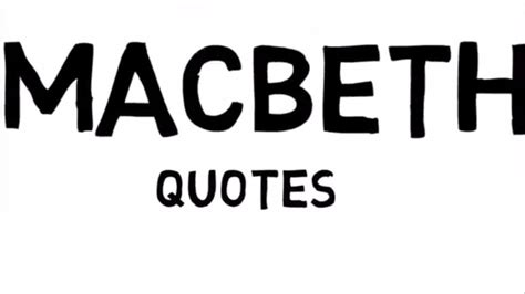 Macbeth quotes | Macbeth pdf