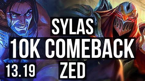 Sylas Vs Zed Mid Comeback 70 Winrate 6 Solo Kills Tr Master