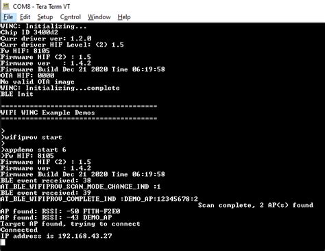 Wifi Provisioning Via Ble