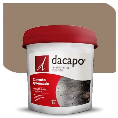 Cimento Queimado Dacapo Para Área Molhada e Fachada Concreto Suave 5kg