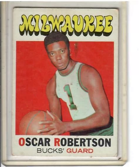 1971 72 TOPPS OSCAR Robertson 1 Milwaukee Bucks HOF EX EUR 1 86