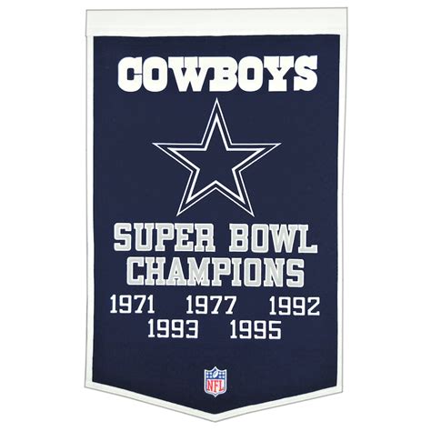 Dallas Cowboys 24 X 38 Dynasty Wool Banner