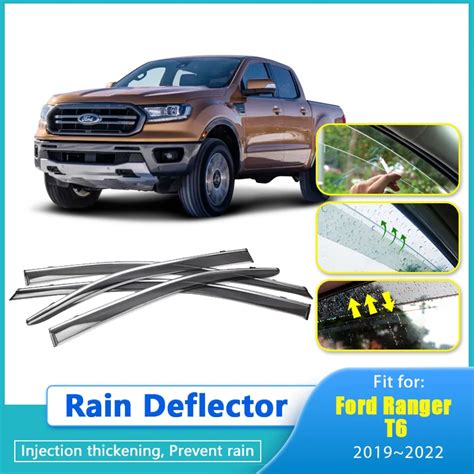 Rain Deflector For Ford Ranger T6 2019 2020 2021 2022 Window Visor