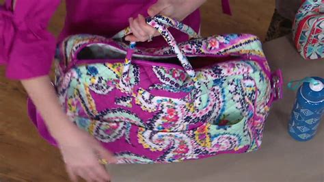 Vera Bradley Signature Iconic Weekender Travel Bag On Qvc Youtube