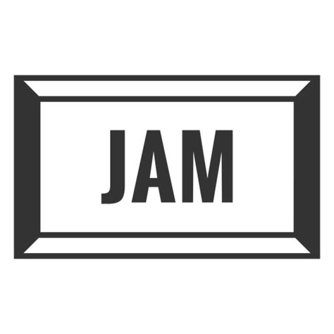 Jam Text Label Filled Stroke Png And Svg Design For T Shirts