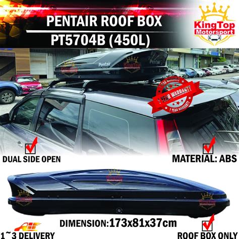 Pentair Roofbox Pt5704b Glossy Roof Box With Roof Rack L Size 450l Alza