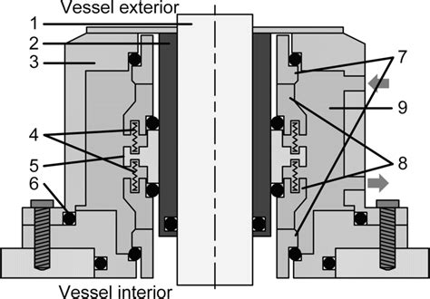 Double Mechanical Seal Consisting Of The Shaft 1 Bushing 2