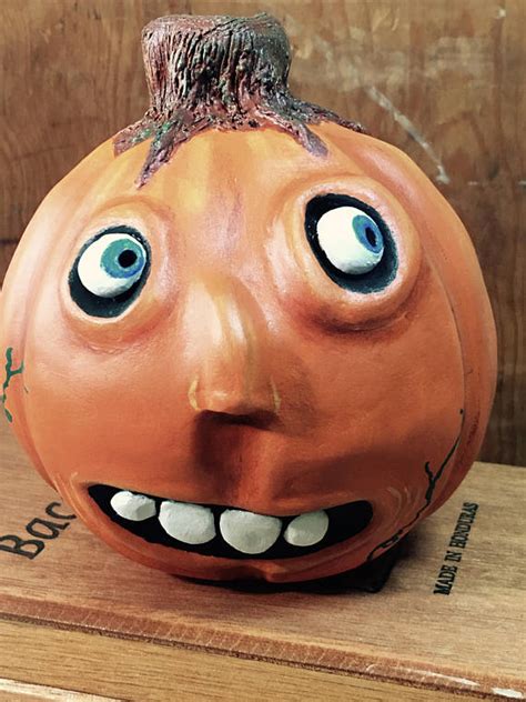 Halloween Folk Art Pumpkin Handmade Halloween Folk Art Folk Art