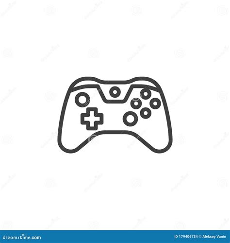 Gamepad Controller Line Icon Stock Vector Illustration Of Vector