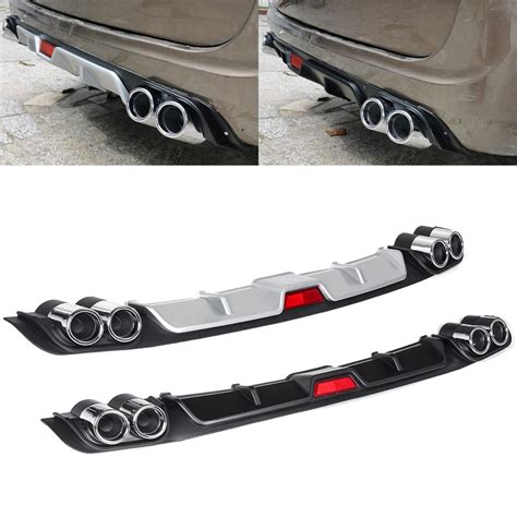 Universal Car Rear Bumper Diffuser Lip Spoiler Canard Direct Adhesive A