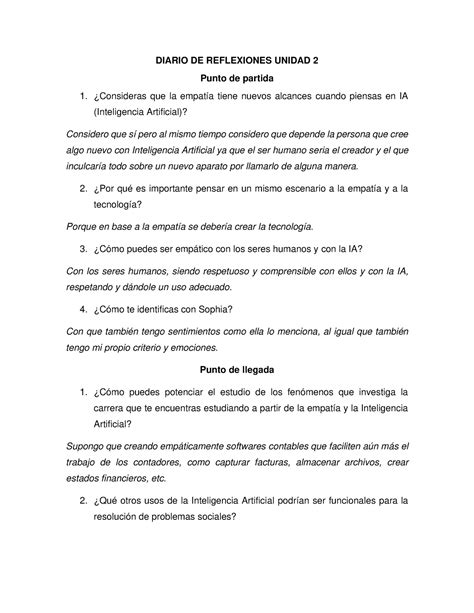 Diario De Reflexiones Unidad Diario De Reflexiones Unidad Punto