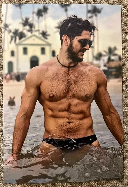 Photo Hot Sexy Stud Muscular Hunk Shirtless Male Hairy Chest Man X Picture Picclick Uk