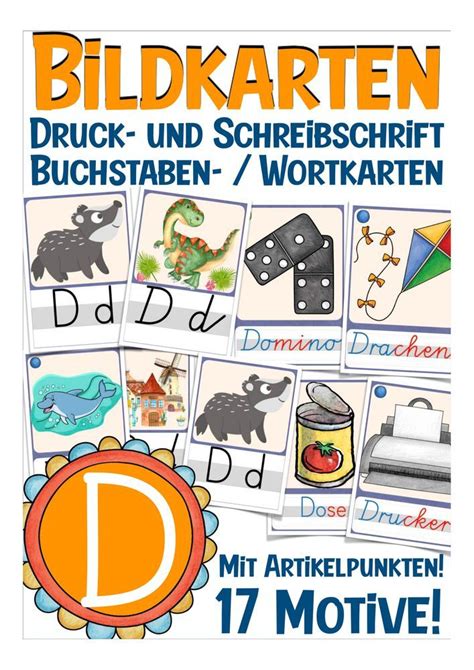 Bildkarten Buchstabe D Deutsch Material De La Siguiente Asignatura