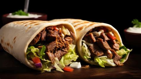 Premium Photo Shawarma Famous Arabian Food