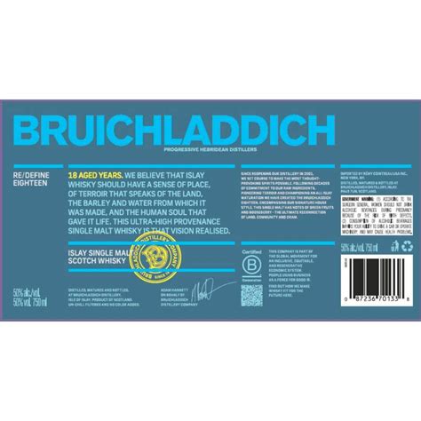 Buy Bruichladdich 18 Year Old Scotch Whisky Online | Reup Liquor