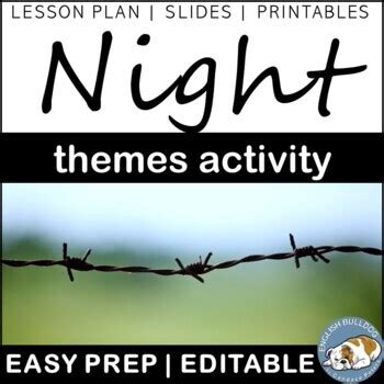 Night by Elie Wiesel Themes Textual Analysis Activity by English Bulldog