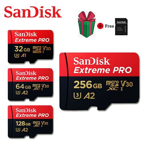 Cartão De Memória Microsd Sandisk Extreme Pro Micro Sd Max170mb S 32gb 64gb 128gb