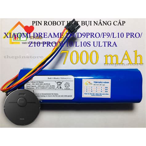 DUNG LƯỢNG 7000 mAh PIN ROBOT HÚT BỤI XIAOMI DREAME D9 D9PRO F9 L10