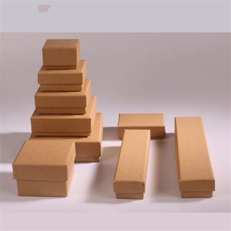 Kraft Paper Jewelry Boxes Display Boxes Ring Earring Pendant Necklace