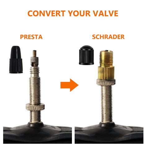 Brass Presta Valve Adaptor (Pack of 5) - Convert Presta to Schrader for ...