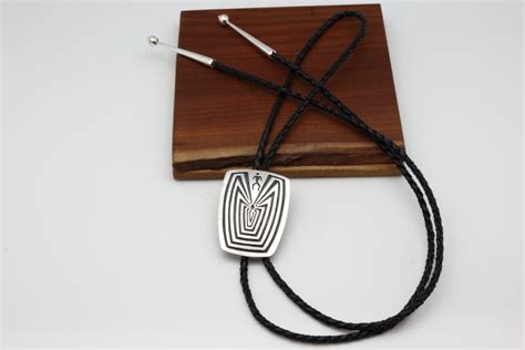 Hopi Man In The Maze Native American Bolo Tie Kokopelli Gallery