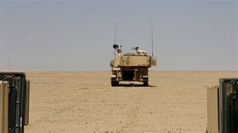 Tank firing cannon during live fire exercise in Kuwait Stock Footage,# ...