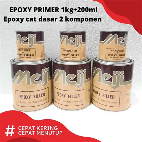 Jual Epoxy Filler Kg Cat Dasar Meiji Putih Abu Hitam Ml Epoxy