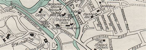 bude vintage towncity plan cornwall ward lock   vintage map chart ebay