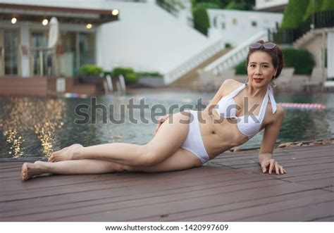 Beautiful Sexy Woman Bikini Relaxing On Stock Photo 1420997609 Shutterstock