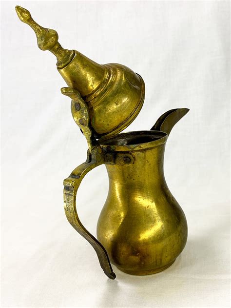 Vintage Arabic Brass Coffee Pot Dallah Coffee Pot Turkish Etsy