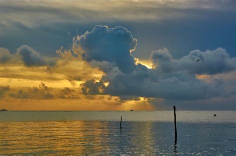 Premium Photo Sunset On The Caribbean Sea City Of Cancun Mexico