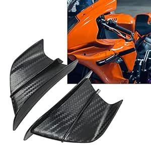 1 Pair Motorcycle Winglets Carbon Fibre Style Aerodynamic Winglets For