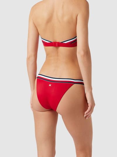 TOMMY HILFIGER Bikini Hose Mit Kontraststreifen Rot Online Kaufen