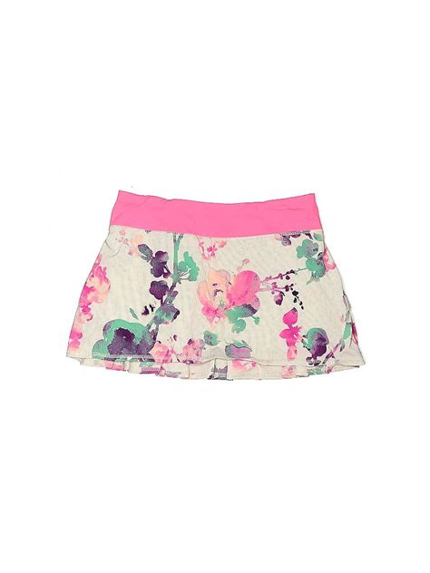 Lululemon Athletica Color Block Floral Pink Active Skort Size