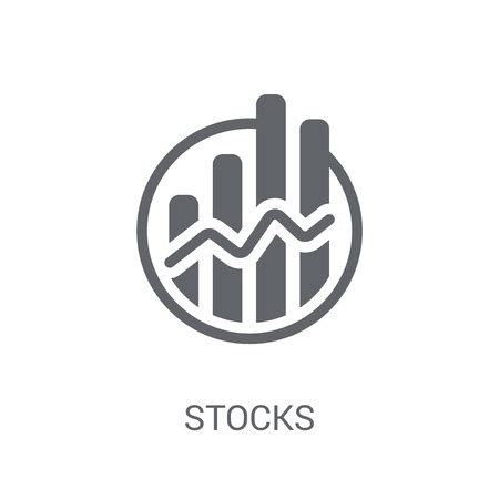 Stocks Icon Trendy Stocks Logo Concept On White Background From