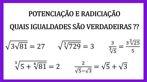 Potenciacao Radiciacao Exercicios