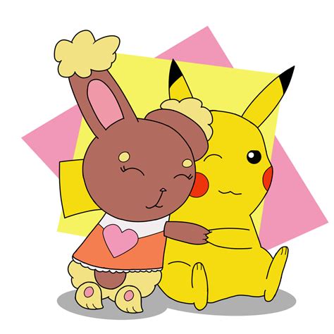 Pikachu and Buneary by liangzhixiaoemo on DeviantArt