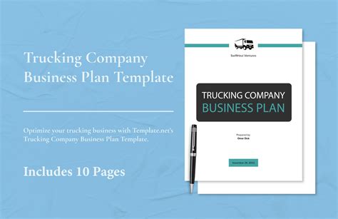 Trucking Company Business Plan Template In Word Pdf Google Docs