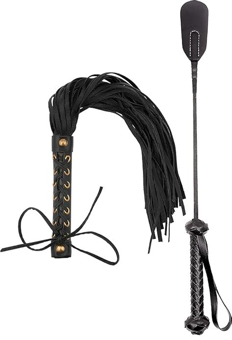 Amazon Ridin Leather Faux Sex Whip And Adult Sex Crop Bdsm Set