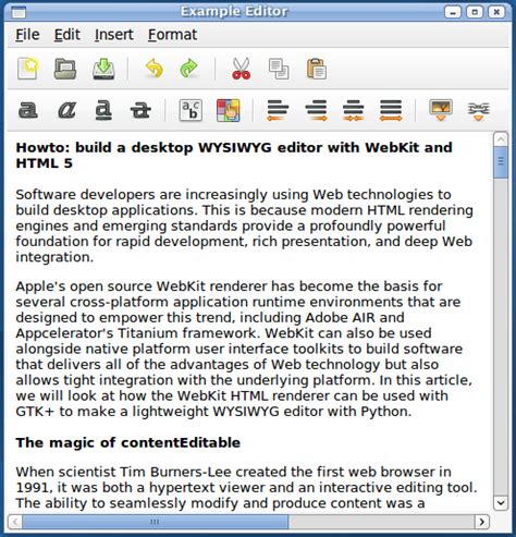 How To Build A Desktop WYSIWYG Editor With WebKit And HTML 5 Ars Technica