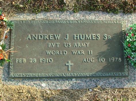 Andrew Jackson Humes Sr 1910 1978 Find A Grave Memorial