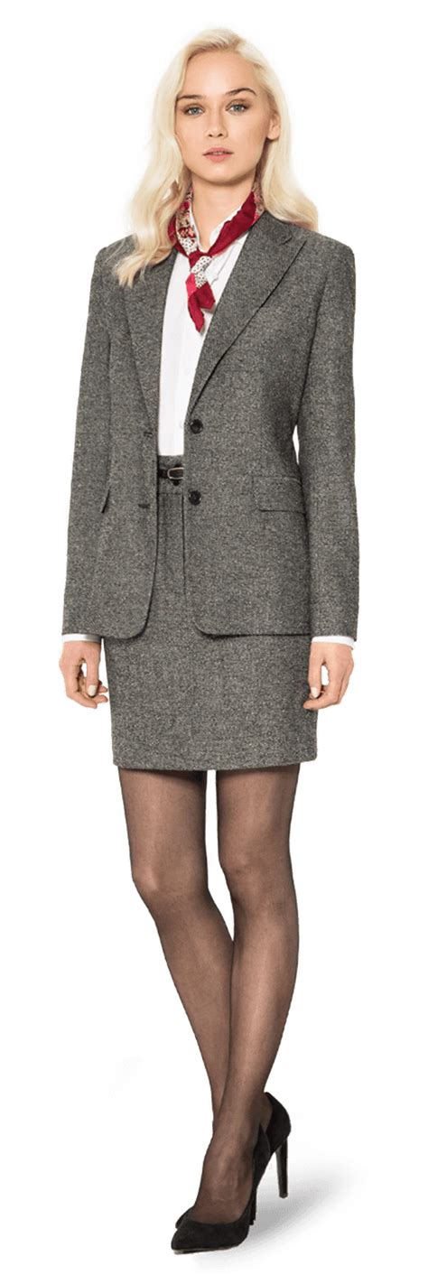 Light Gray Tweed Jacket With Peak Lapels Sumissura