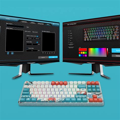 XVX M87 87 Keys Dual Mode Mechanical Gaming Keyboard Hot Swappable Gateron Red Switch PBT