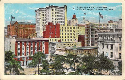 Birds Eye View Northeast From Union Depot Milwaukee Wi Milwaukee