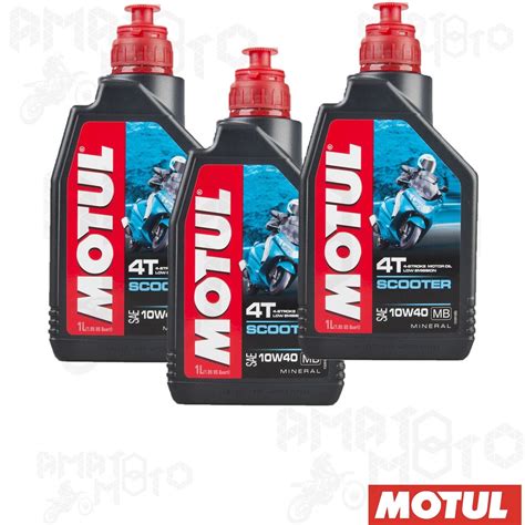 Motoröl Motorrad 3LT Motul Roller 4T 10W-40 MB Mineral Jaso T | eBay