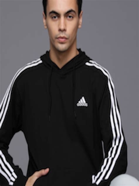 Buy ADIDAS Men 3 Striped Hooded Sweatshirt - Sweatshirts for Men ...