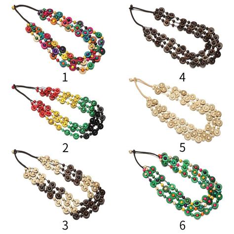 Cheap Gifts Bead Vintage Long Necklace Bohemian Ethnic Multi Layered